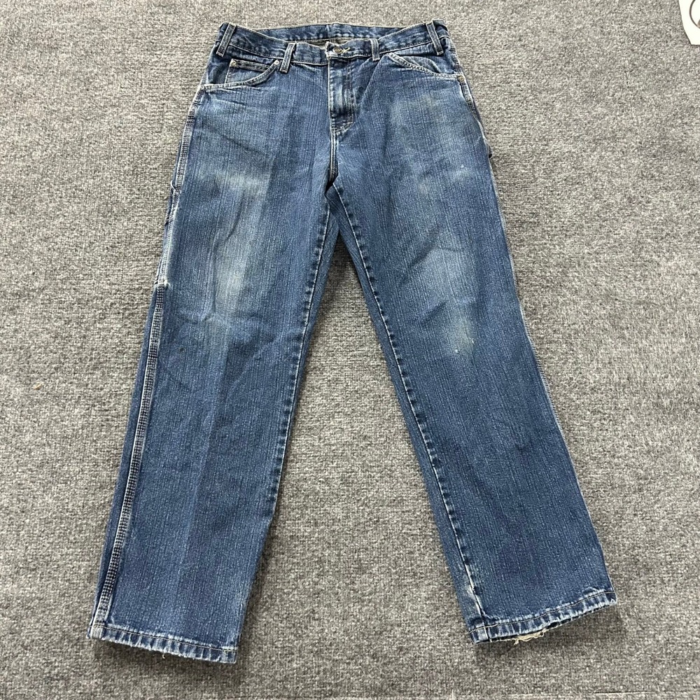 Dickies Carpenter Jeans Mens Size 32x30 Blue Denim Relaxed Fit Utility Workwear